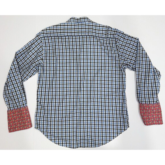 Robert Graham Dress Shirt. Men’s XL Embroidered, Gingham. Flip Cuff Silk Trim - Picture 8 of 8